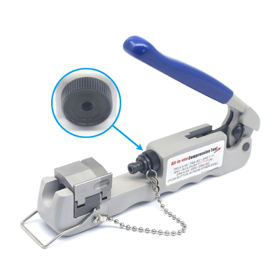 Crimper coaxial ajustável para conectores FRS série 6 59 DRS série 59 IEC