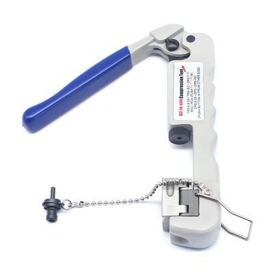 Crimper coaxial ajustável para conectores FRS série 6 59 DRS série 59 IEC