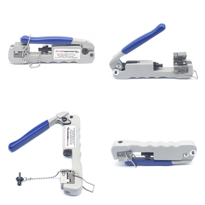 Crimper coaxial ajustável para conectores FRS série 6 59 DRS série 59 IEC