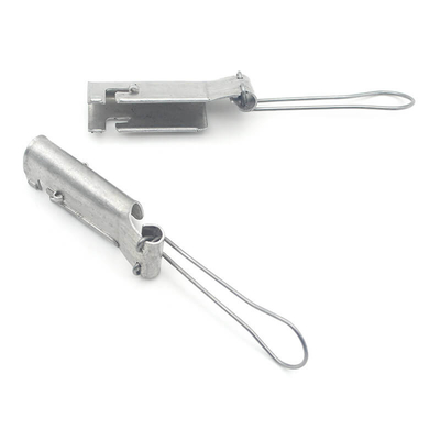 Grampos de fio de queda de fibra de alumínio FTTH 1-2 pares para cabo de telecomunicações