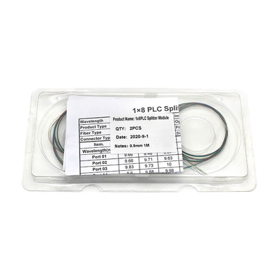 Fibra óptica de tipo nu PLC Splitter 1X2 1X8 2X8 2X16 em redes PON