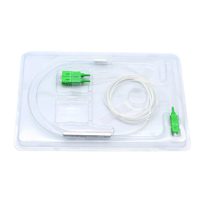 1X2 1X4 1X8 1X16 1X32 Mini Tipo PLC Splitter com conector SC UPC SC APC para sensores de fibra óptica