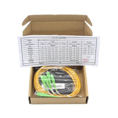 Fibra Óptica Plc Splitter personalizado 1*4 1*8 1*16 1*32 1*64 PVC