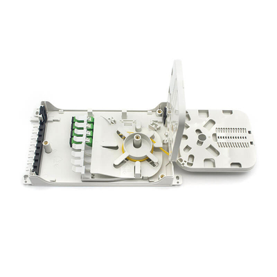 8 Core White SC Fiber Optic Distribution Box para Data Centers de Alta Densidade