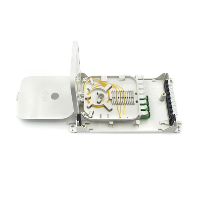 8 Core White SC Fiber Optic Distribution Box para Data Centers de Alta Densidade