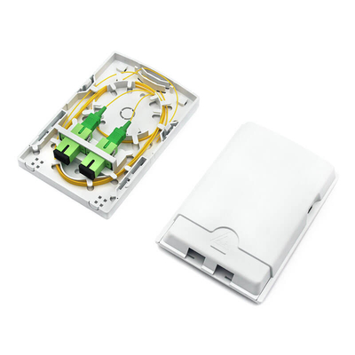 2 portas FTTH Wall Box Outlet Óptico Interior Com Adaptadores SC Simplex LC Duplex