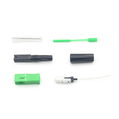 SC/APC Conector de fibra óptica de montagem rápida e de fusão a quente