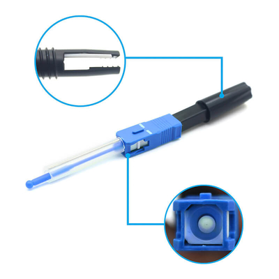 SC UPC Conector de montagem rápida de fibra óptica de tipo fusão