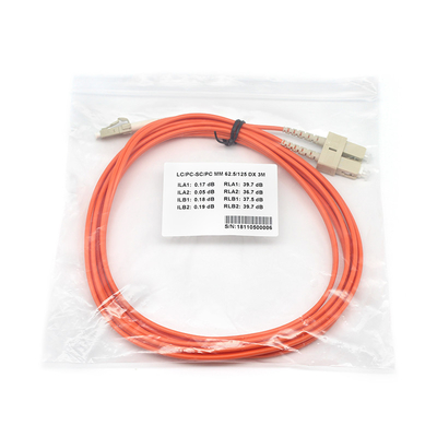 Cordão duplex de fibra óptica de alto desempenho LC PC para SC PC