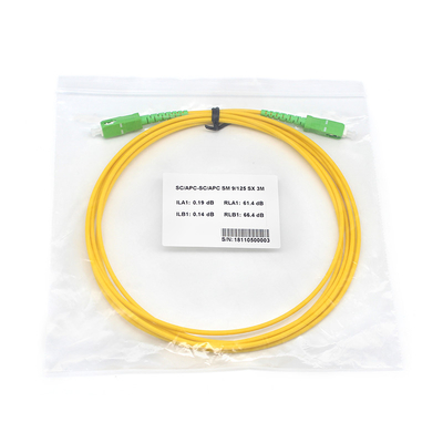 Simplex Fiber patch cable SC APC para SC APC Single-mode para Data Center