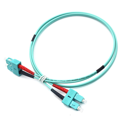 LSZH Duplex Fiber Optic Patch Cord SC PC para SC PC OM3 Multimodo