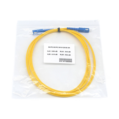 Simplex Fiber Optic Patch Cord SC UPC para SC UPC SM PVC interior