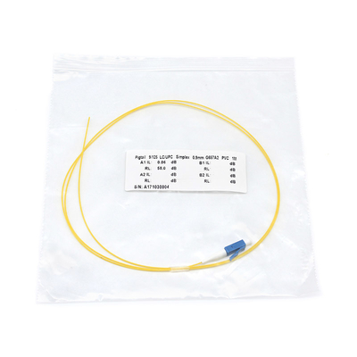 LSZH LC UPC 0,9 mm Fibra Óptica Pigtail Assemblies para Vários Tipos de Fibras e Opções de Conectores