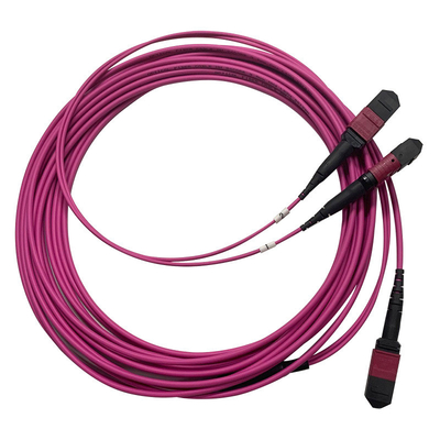 50/125 OM4 MM MPO Patch Cord 24F 3,0 mm PVC Multimodo de alta densidade