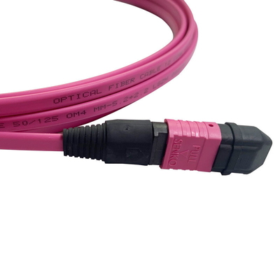 50/125 OM4 MM MPO Patch Cord 24F 3,0 mm PVC Multimodo de alta densidade