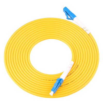 G657A2 LC para LC Simplex Fibra Óptica Cordão de Parche com 2,0 mm jaqueta de PVC amarelo
