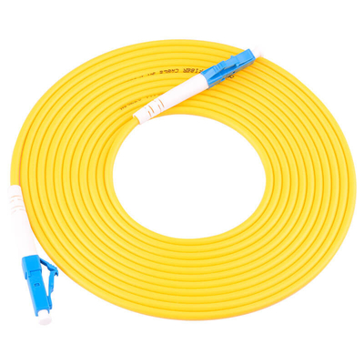 G657A2 LC para LC Simplex Fibra Óptica Cordão de Parche com 2,0 mm jaqueta de PVC amarelo