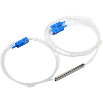 1X2 SC UPC LSZH Fibra Óptica PLC Splitter 0,9mm Mini Tubos de Aço