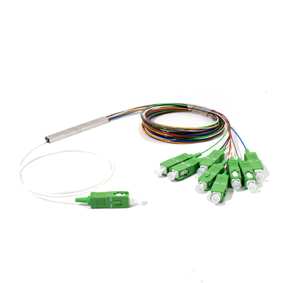 Fibra Óptica 1X8 Mini PLC splitter SC APC Conector 0,9mm, 1M
