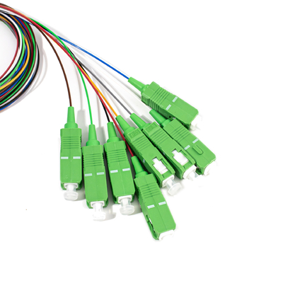 Fibra Óptica 1X8 Mini PLC splitter SC APC Conector 0,9mm, 1M