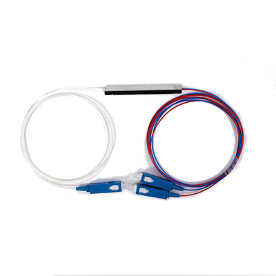 Personalizado 1*2 SC UPC Mini Tipo Fibra Óptica PLC Splitter Com G657A Fibra 0,9mm