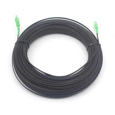 Cabo de remendo drop plano FTTH SC APC 2*5.0mm Monomodo com capa preta
