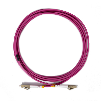 Multimodo Duplex LC UPC para LC UPC OM4 Cordão de Parche de Fibra Óptica 3,0 mm