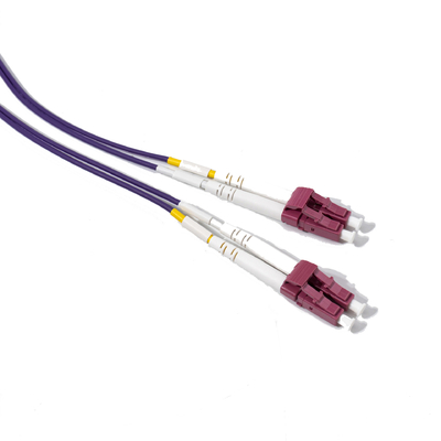 Fibra óptica LC UPC para LC UPC Duplex Patch Cord MM, OM4, 3.0mm