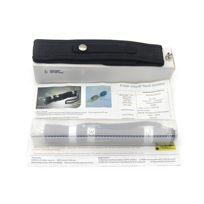 Rede FTTH 650nm VFL Óptico Black Laser Pen Tipo Fibra Óptica Localizador de Falhas Visuais