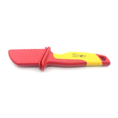 Faca elétrica isolante VDE de 50mm Vermelho/Amarelo para decapagem de cabos