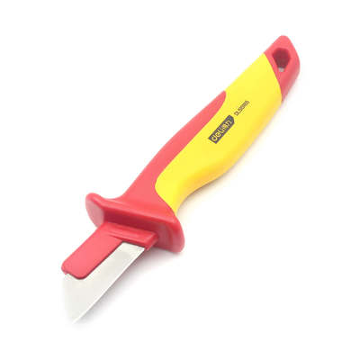 Faca elétrica isolante VDE de 50mm Vermelho/Amarelo para decapagem de cabos