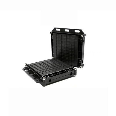 Caixa de Emenda de Fibra Óptica Tipo Mini Quadrada 2 Entradas 2 Saídas para 12-24 Fibras com Material ABS+PC