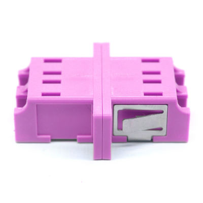 OM4 Apc Fiber Connector Multimode Duplex Adaptador de Rede Com Flange