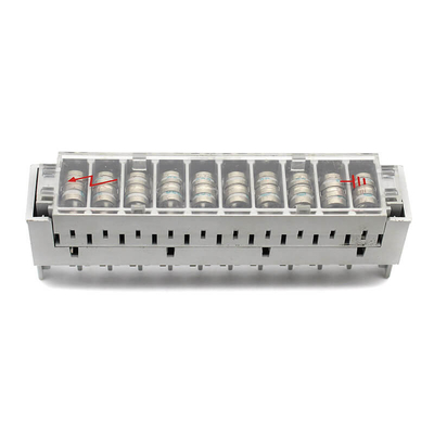 Modulos de interface de bloco de terminais ABS PBT para fixação de tubos de gás de 3 polos