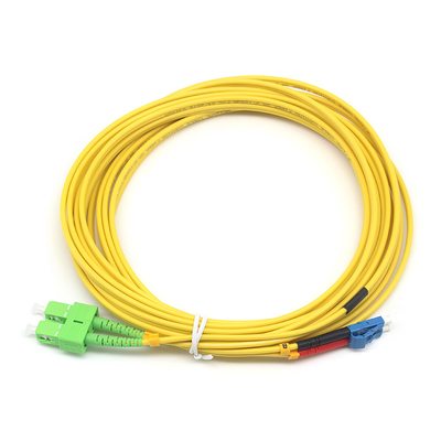 SC APC para LC UPC SM Duplex Fiber Optic Patch Cord para soluções de rede de alto desempenho
