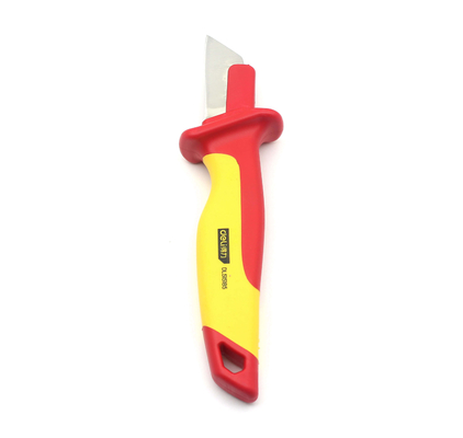 Faca elétrica isolante VDE de 50mm Vermelho/Amarelo para decapagem de cabos