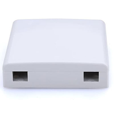Soquete de parede de terminação de fibra óptica de 86 x 86 x 25 mm com 4 núcleos e resistência ao fogo UL94-0