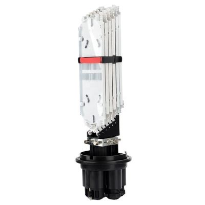 2 em 4 portas externas FTTH Splice Enclosure caixa vertical com 144F Capacidade e 6 Pcs de 24 Core Splice Tray