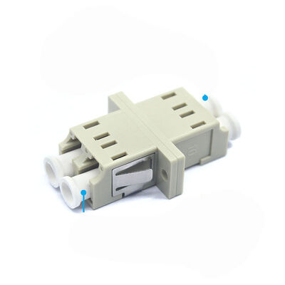 Adaptador Duplex Multimodo LC PC Cinza com Flange