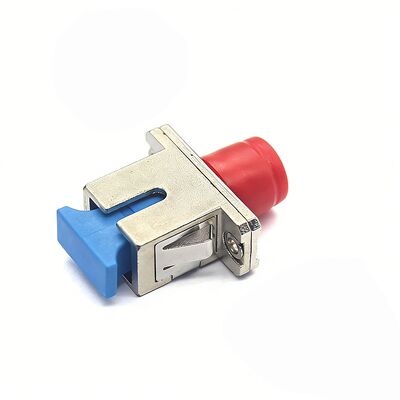 0.2dB Perda de inserção SC UPC para FC UPC Adaptador de fibra óptica em caixa de metal com flange