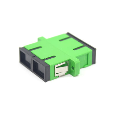 Adaptador de fibra óptica duplex SC APC com flange - perda de inserção de 0,2 dB, durabilidade de 500 ciclos, à prova d'água para sistemas CATV
