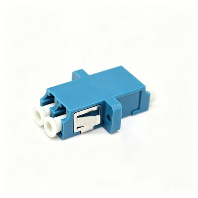 Adaptador duplex de fibra óptica LC UPC com flange