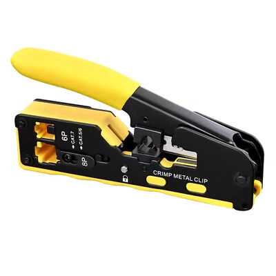 Ferramenta de enxaguamento de aço de alto carbono multifunção para a categoria 5a, categoria 6a, categoria 7a. Cabos de rede com conectores RJ11 RJ12 RJ45