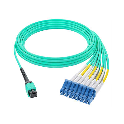 PVC Single Mode 8~24 Fibras MPO para LC Fibra Óptica