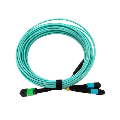MTP/MPO para MPO OM3/OM4/OM5 3,0 mm Fibra Óptica cabo de tronco com 8 ~ 44 fibras