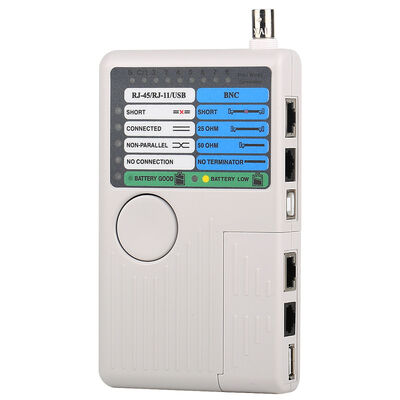 Testador de Cabos 4 em 1 Remoto RJ11 RJ45 USB BNC